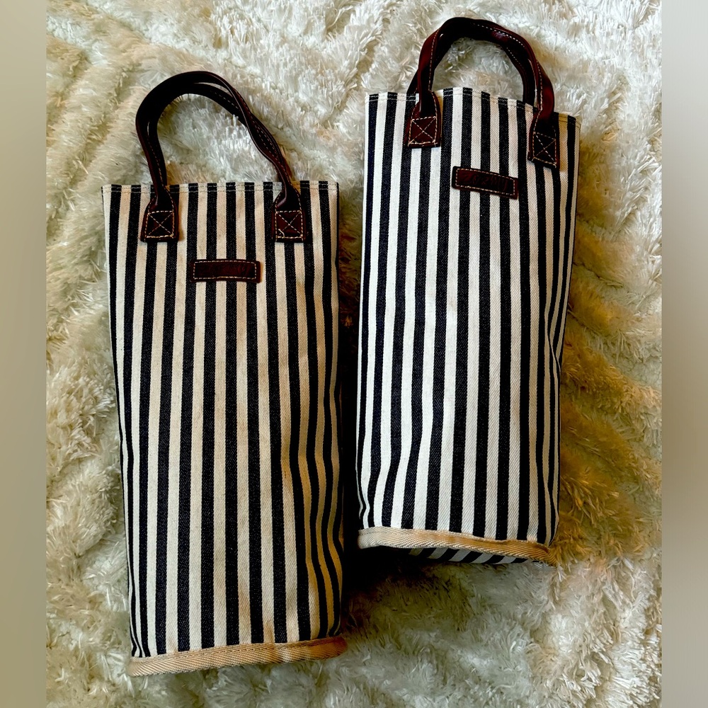 ZORMY 2 Pack - Single Bottle Insulated Wine Tote with snap enclosure